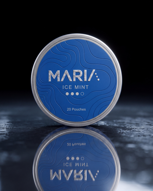 MARIA Ice Mint tin, straight-on clean turn