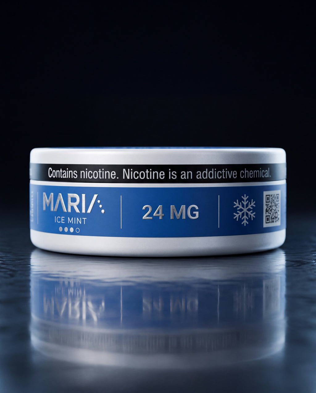 MARIA Ice Mint can, wrap-band detail